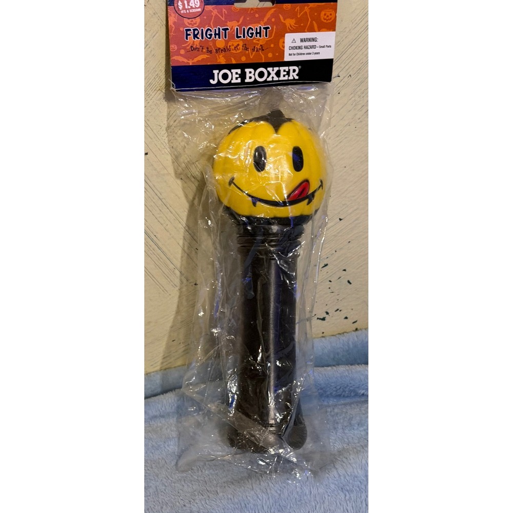 Joe Boxer Fright Light Halloween Pumpkin Vampire Flashlight Vintage Kmart New